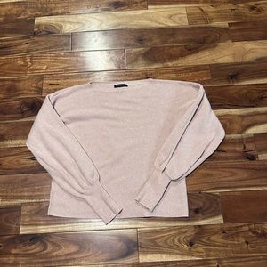 Staccato pink ribbed boat neck sweater small soft